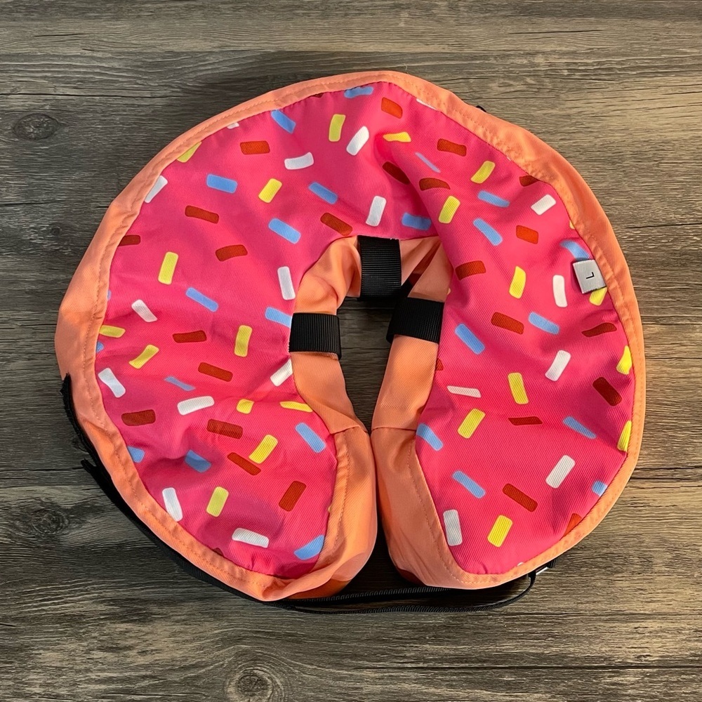 Inflatable adjustable Dog Cone Collar. Size L Soft Cone Collar for‎ Dog donut​